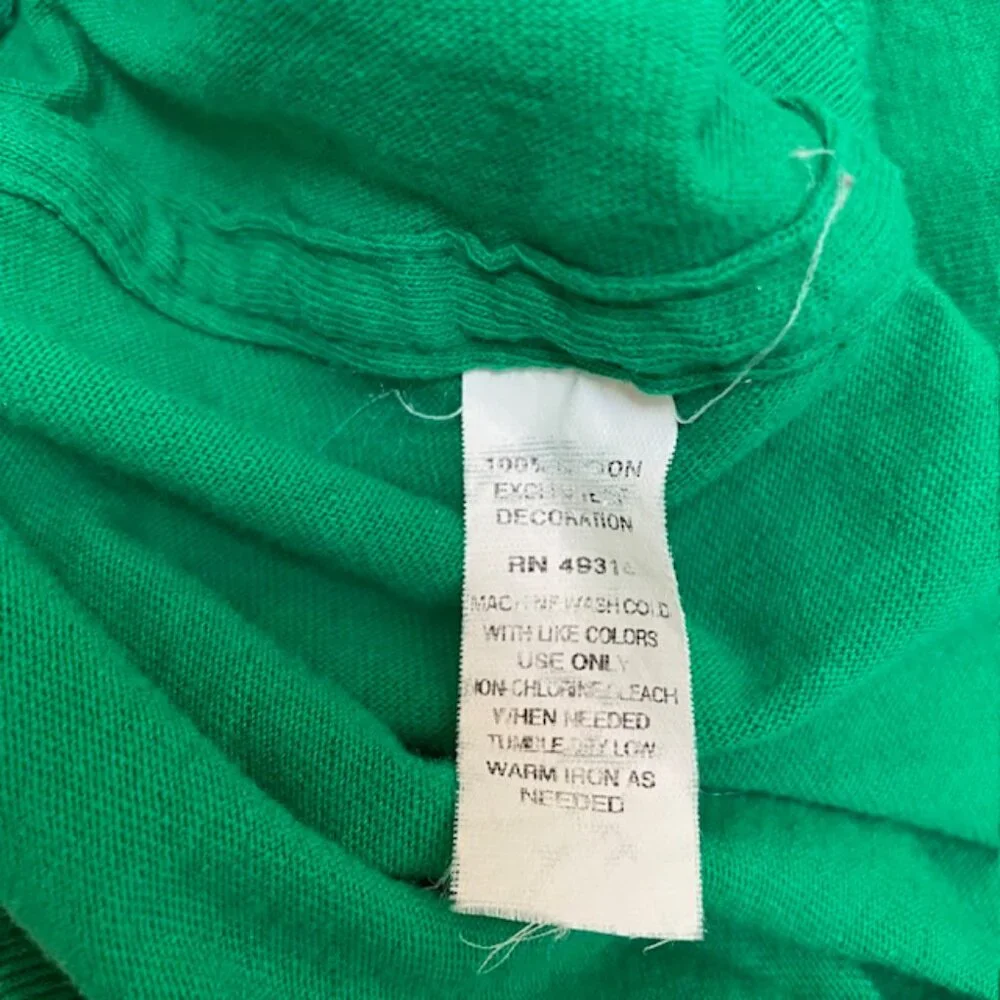 Champion Notre Dame Green 100% cotton short sleeve T shirt size M - Picture 5 of 7